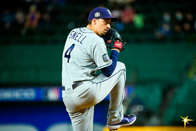 El lanzador de los Rays durante la Serie Mundial