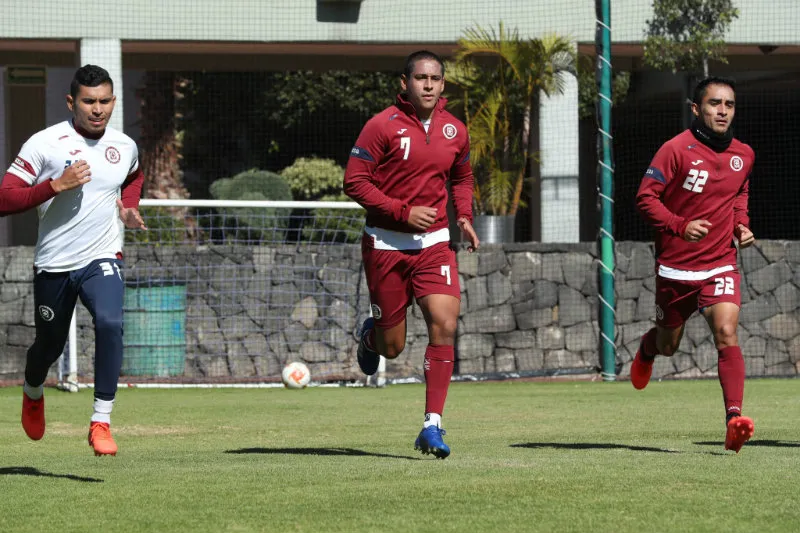 Cruz Azul en entrenamiento