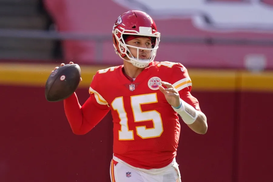 Patrick Mahomes en un partido con los Chiefs