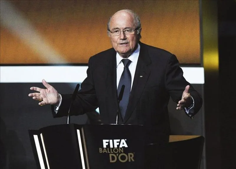 Joseph&nbsp;Blatter durante una gala de la FIFA