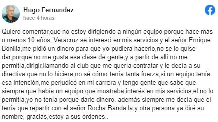 Publicación compartida por Hugo Fernández