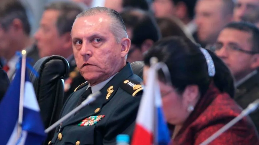 Salvador Cienfuegos durante un evento