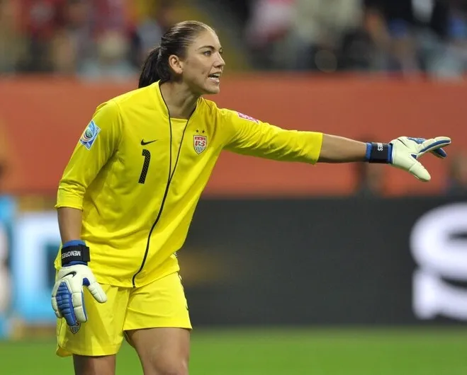 EFE Hope Solo en un partido con la Selección de Estados Unidos