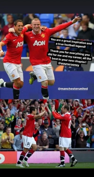 El mensaje de Chicharito a Rooney