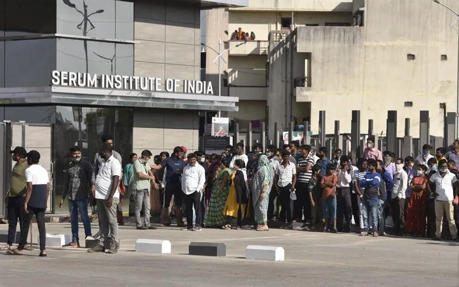 Incendio en el Instituto Serum de la India