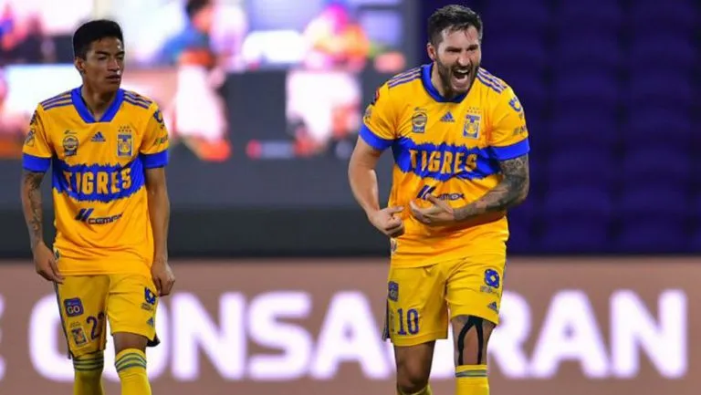 MEXSPORT André-Pierre Gignac celebra el gol del título de la Concachampions