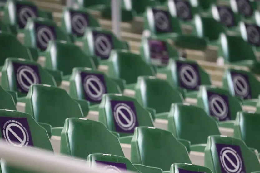 TWITTER @ClubSantos Tribuna del Kraken sin público