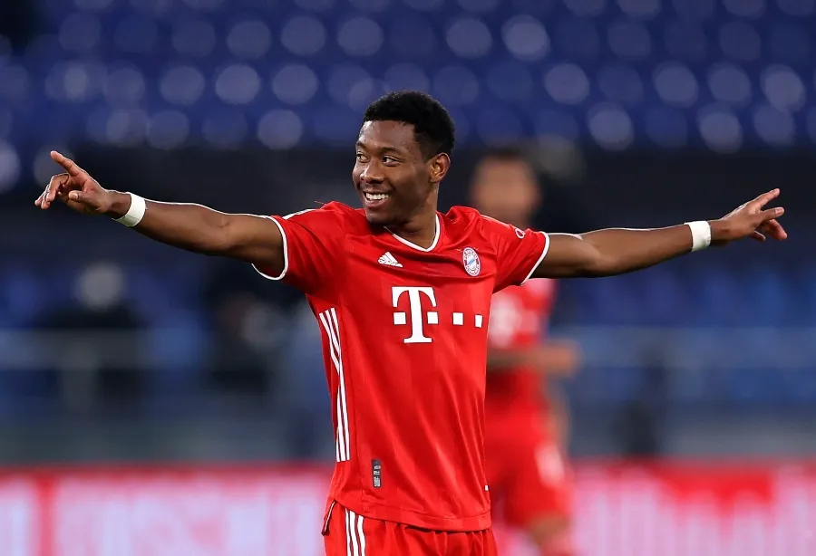 EFE David Alaba tras anotar el último gol del partido