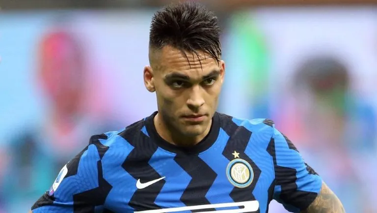 Lautaro Martínez durante un partido con Inter de Milan
