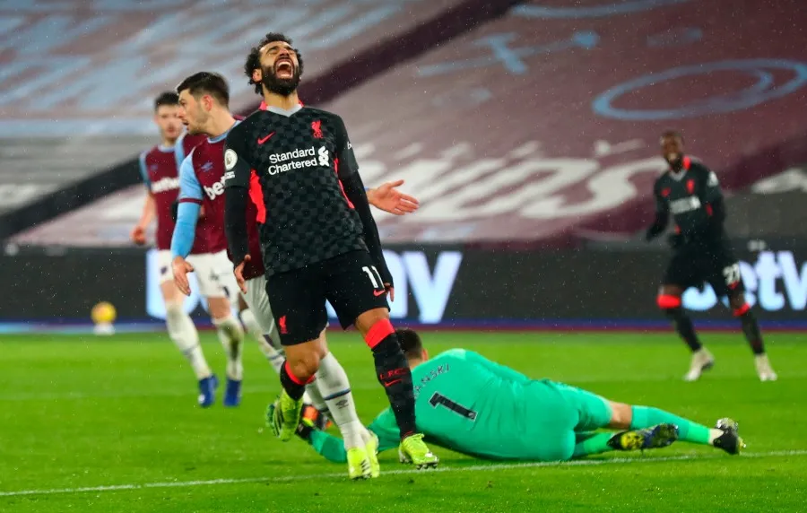 Salah tras anotar un gol
