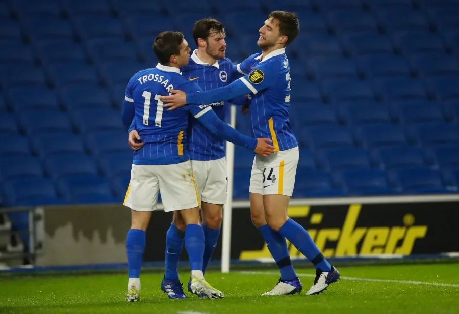EFE Jugadores del Brighton festejando un gol a favor