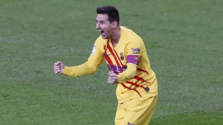 EFE Lionel Messi celebra gol con el Barcelona