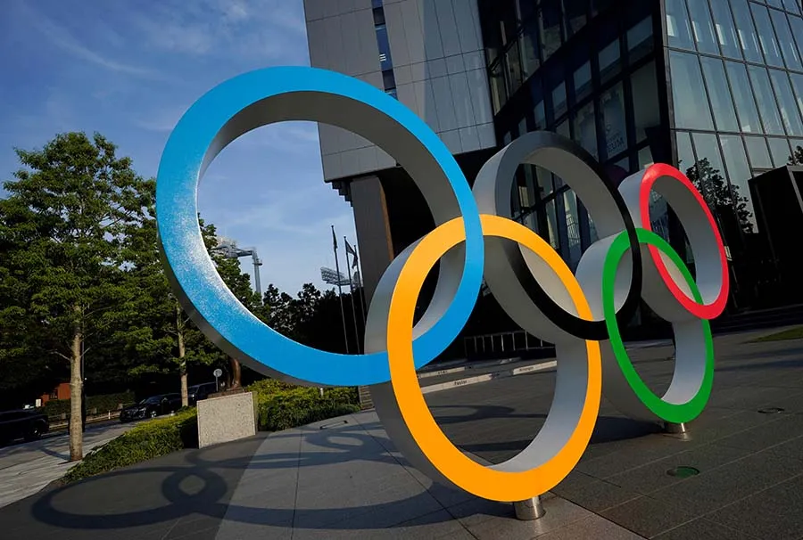 Los aros olímpicos en Tokio