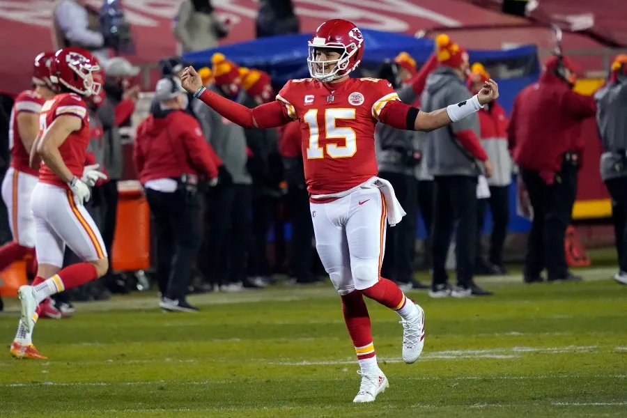 Patrick Mahomes en un juego con los Chiefs