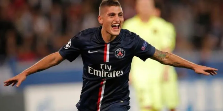 Marco Verratti durante un partido con PSG