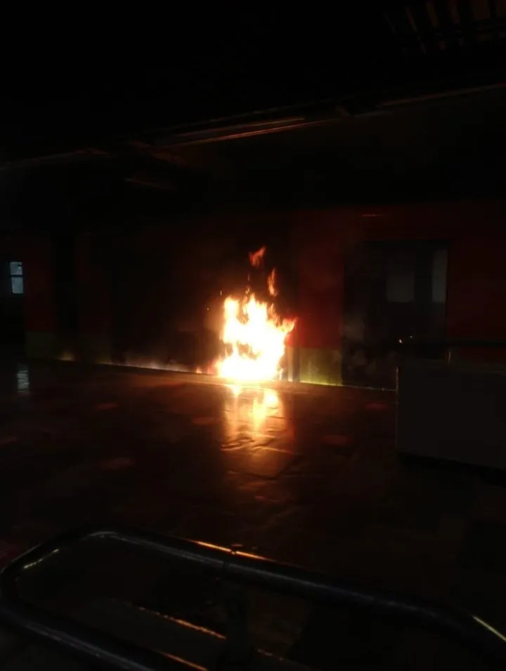 Incendio en las instalaciones del Metro