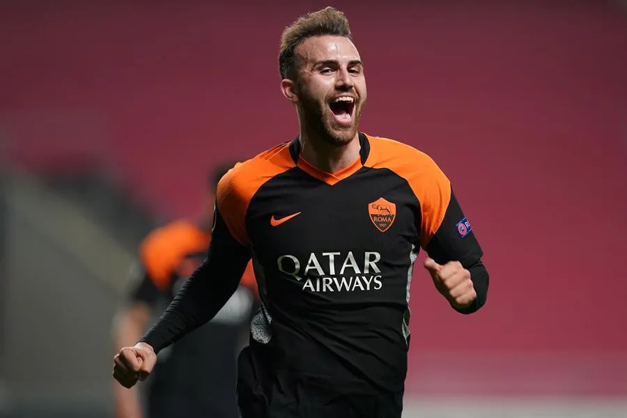 EFE Borja Mayoral celebra go frente al Braga