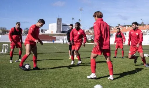 Entrenamiento del Santa Clara previo a un encuentro