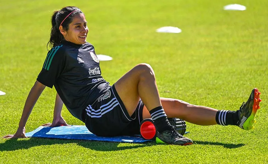 Robles en calentamiento en el CAR