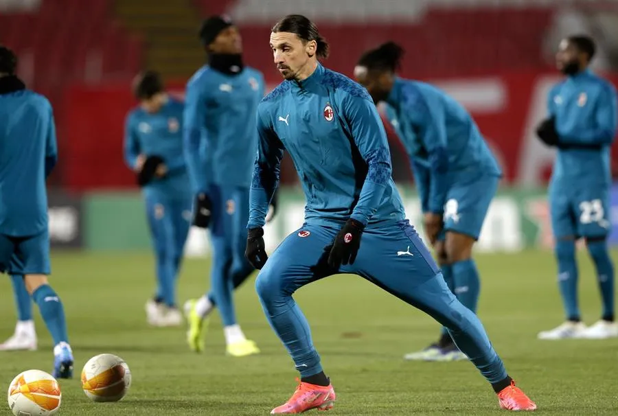 EFE El sueco calentando antes del partido