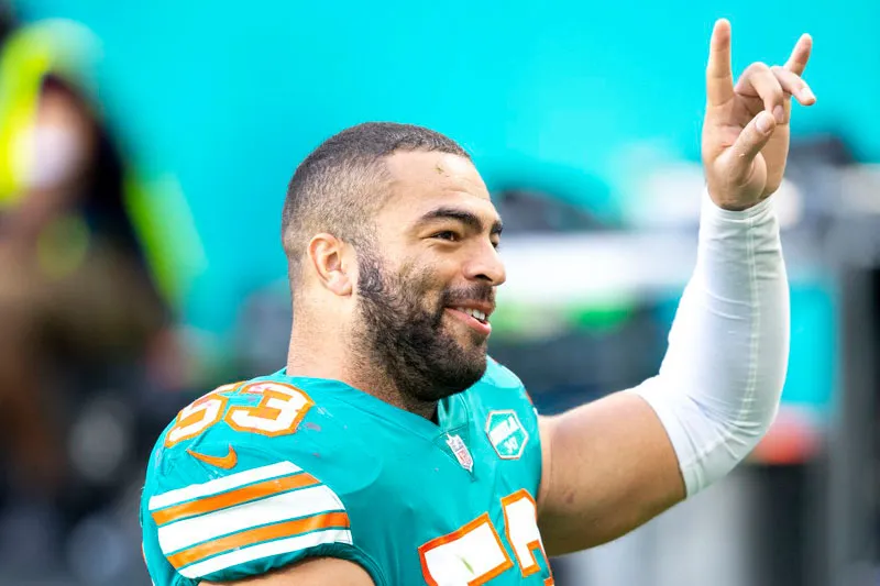 El apoyador en un partido de los Dolphins