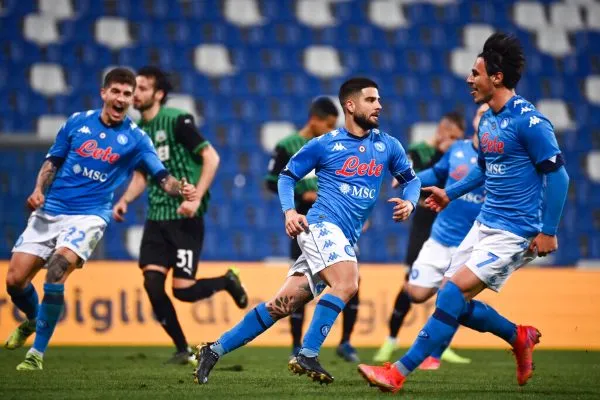 Lorenzo Insigne en acción con el Napoli