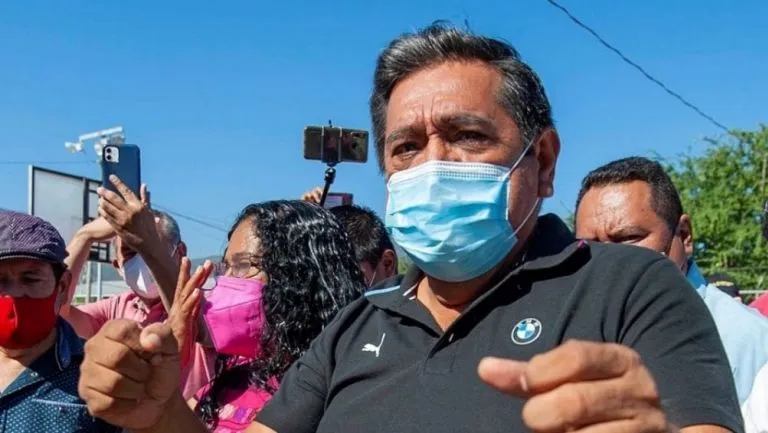 EFE Salgado Macedonio, durante un mitin