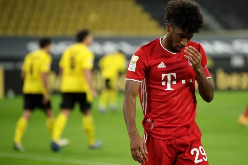 Coman en partido con Bayern