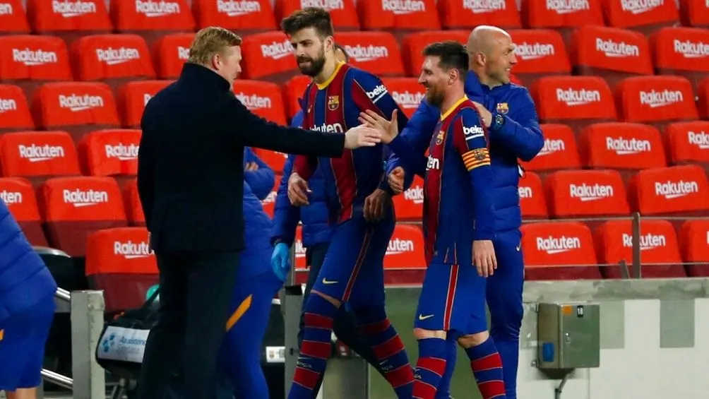 AP Ronald Koeman en un partico con Barcelona