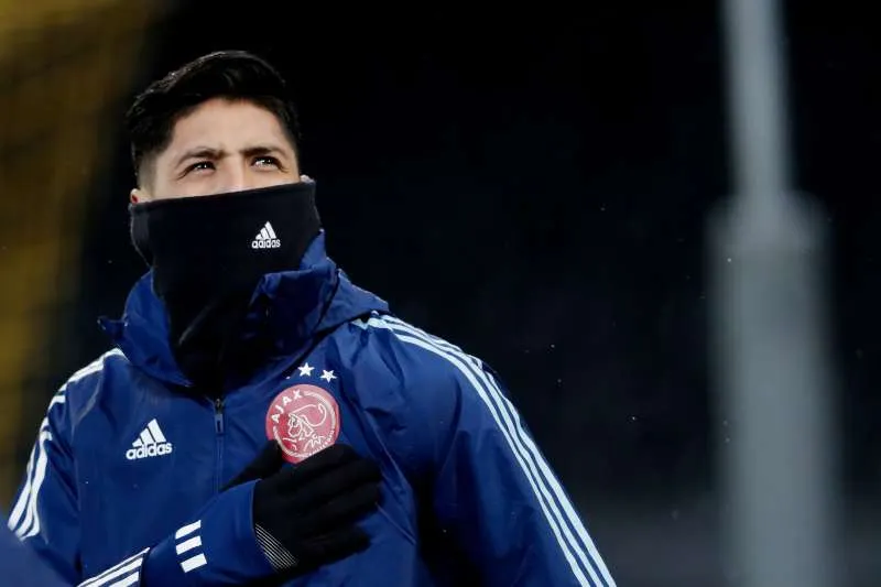 TWITTER:@AFCAJAX Edson Álvarez en partido