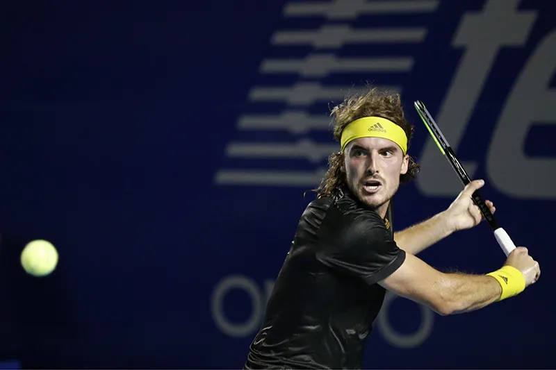 Stefanos Tsitsipas durante el duelo ante Lorenzo Musetti
