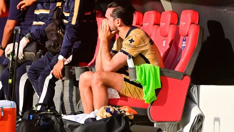 Luis Fernando Quintana, triste tras lesión