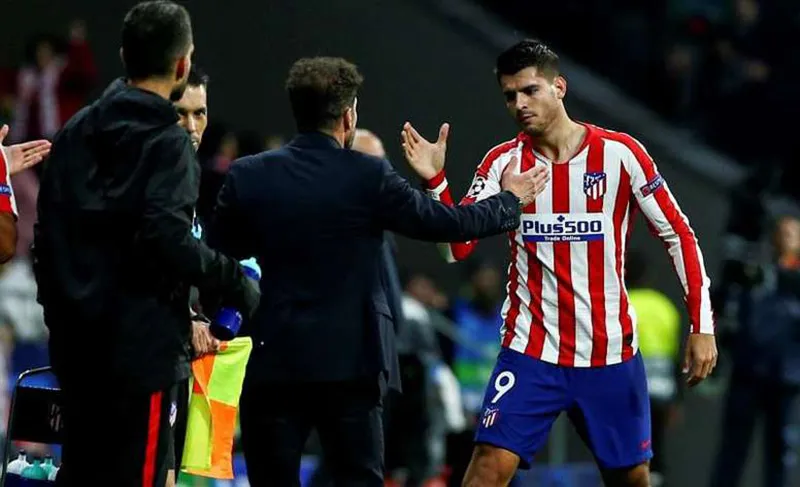 EFE Simeone y Morata durante un duelo del Atlético de Madrid