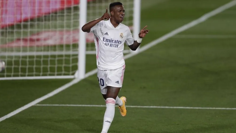 Vinícius en un partido con el Real Madrid