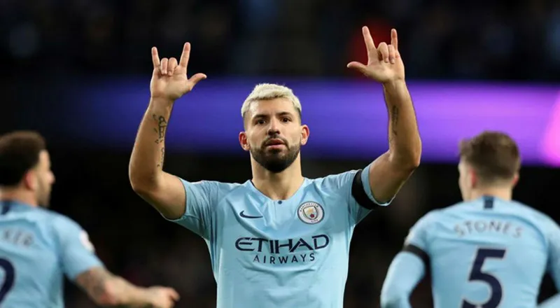 EFE Sergio 'Kun' Agüero festeja un gol con el Manchester City