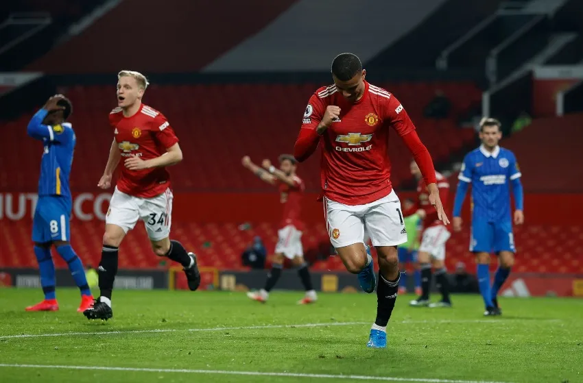 EFE Mason Greenwood tras anotar el segundo a favor de los Red Devils