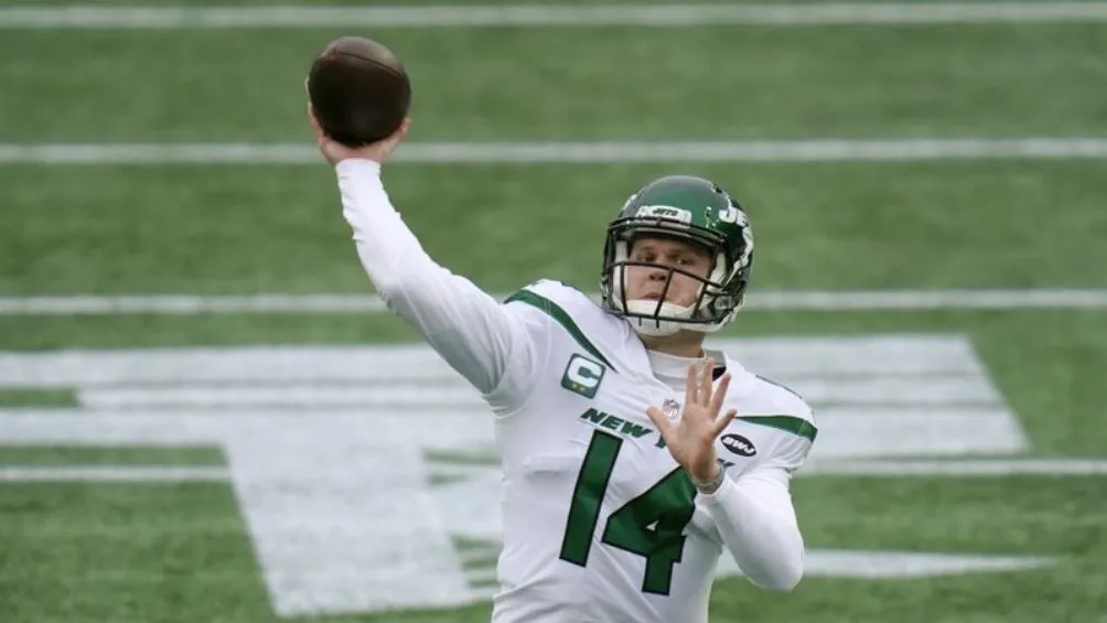 Darnold en un partido con Jets
