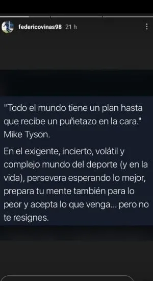 El mensaje de Viñas