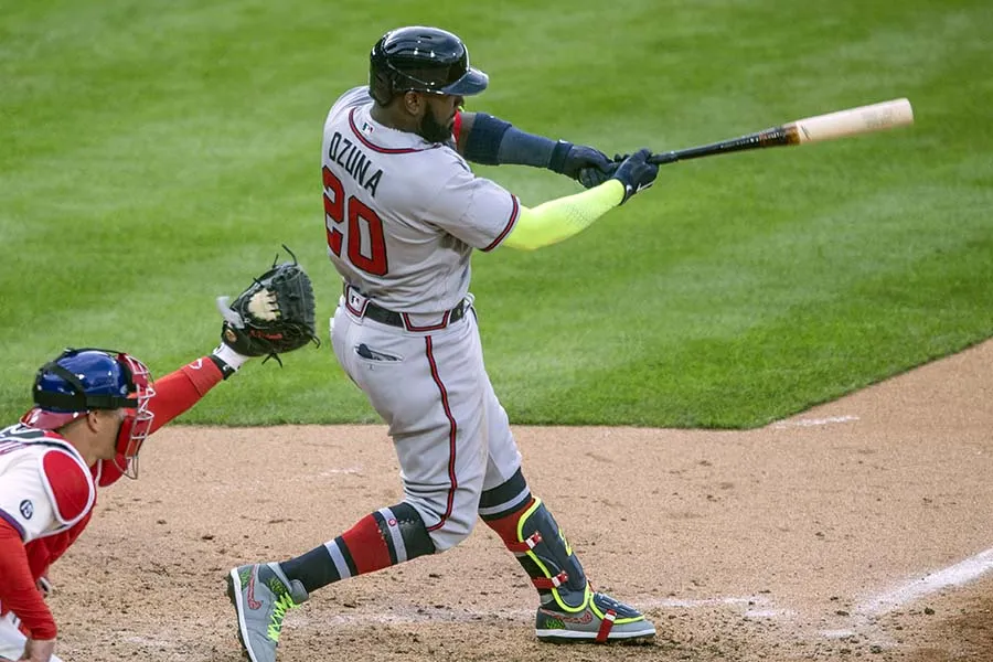 Marcell Ozuna en juego con los Braves