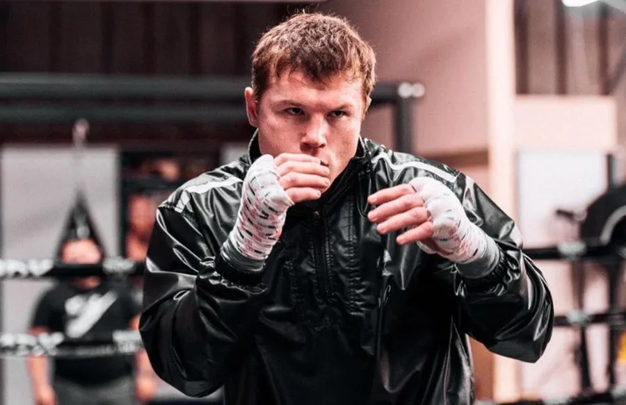 Canelo en entrenamiento