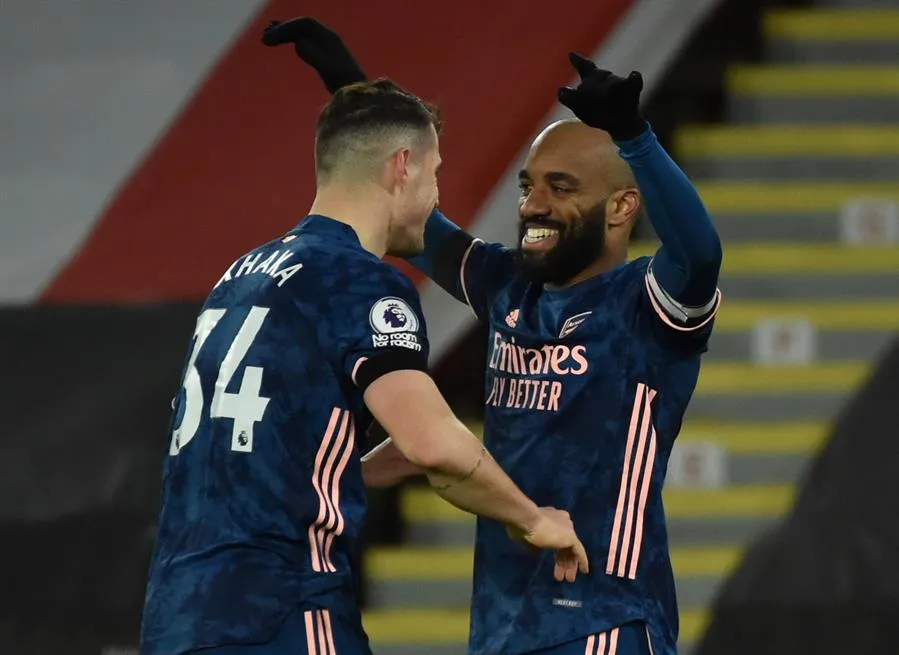 EFE Alexander Lacazette, en festejo de gol