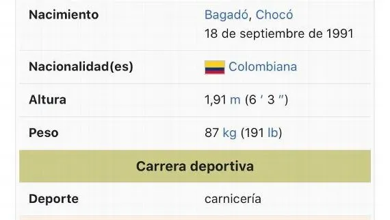 ESPECIAL El perfil de Arboleda en Wikipedia fue cambiado