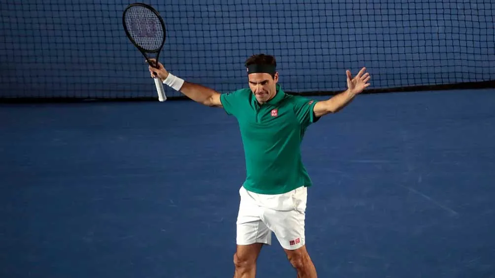 Roger Federer en acción