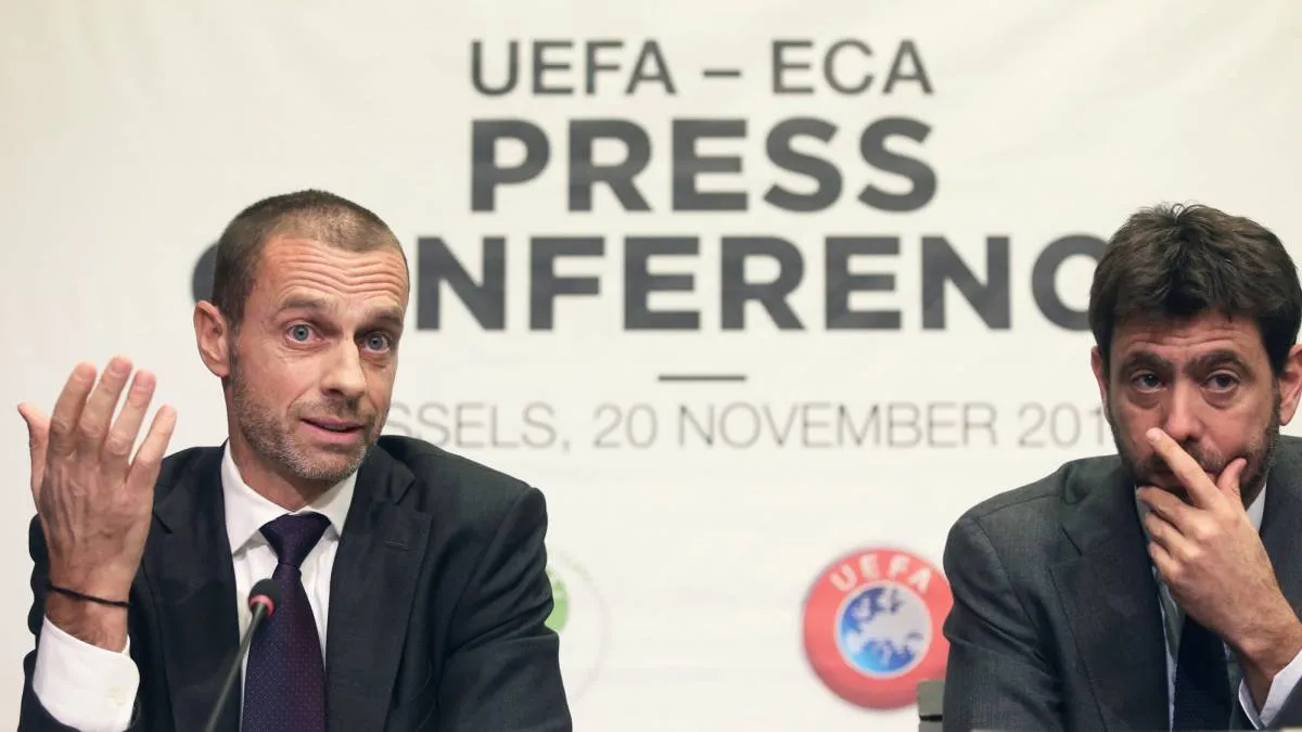 ESPECIAL Aleksander Čeferin y Andrea Agnelli en conferencia de prensa