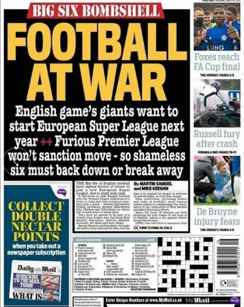 Daily Mail La prensa inglesa reaccionó