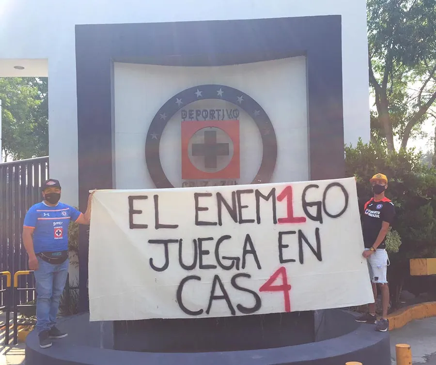 TWITTER @jdave1319 Una de las manifestaciones de los aficionados celestes