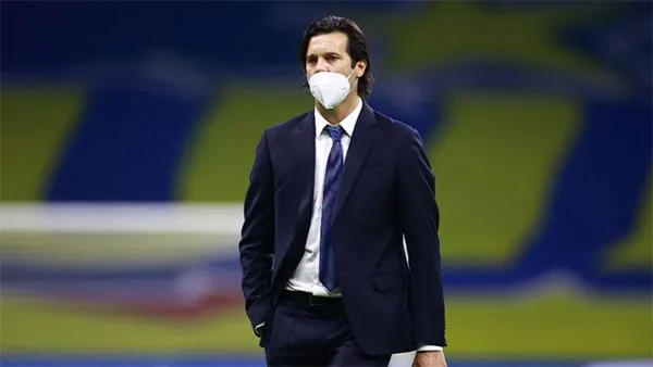 Santiago Solari en un partido con América
