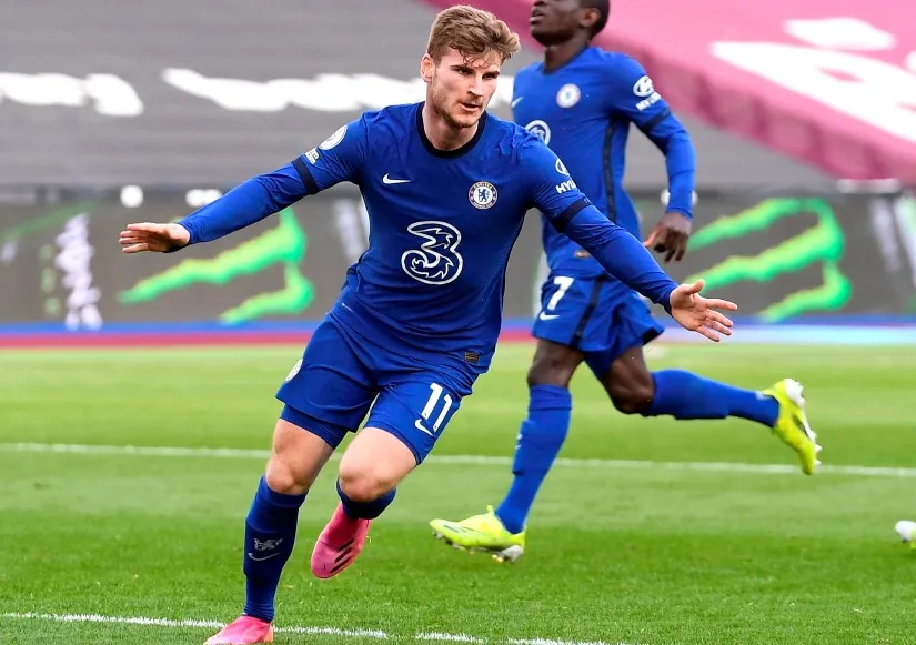 EFE Timo Werner tras anotar el gol de la victoria