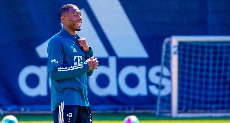 TWITTER @David_Alaba El austríaco en una práctica del Bayern