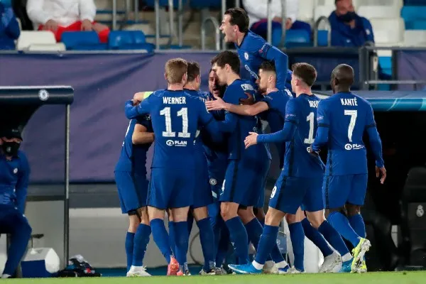 AP Chelsea celebra gol frente al Real Madrid en Semifinales de la Champions League